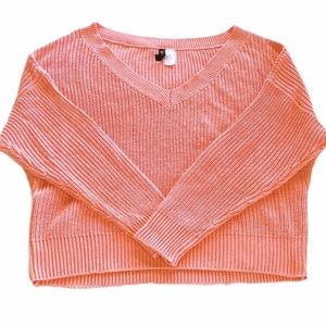 H&M Pink V-Neck Sweater